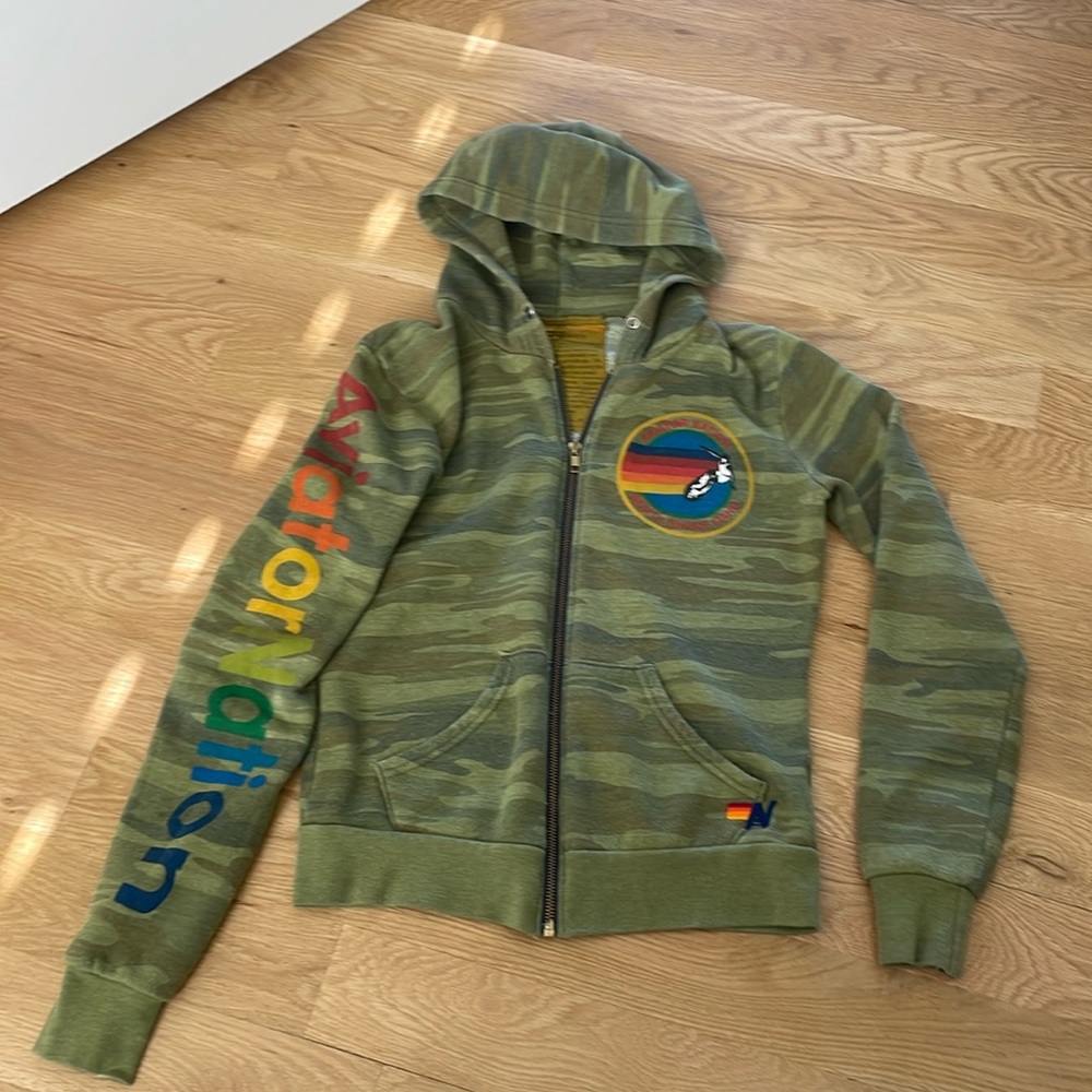 Aviator Nation zip Hoodie Camo
